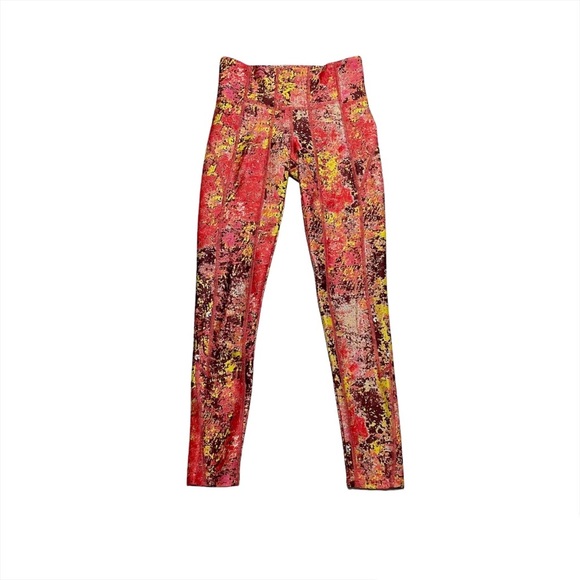 Carbon38 Pants - Ghost Flower Carbon38 Earth High Waisted Leggings Athleisure Activewear Small